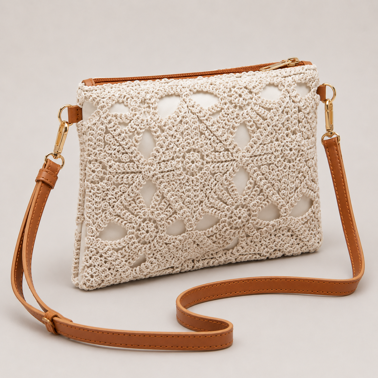 Crochet Lace Crossbody front view