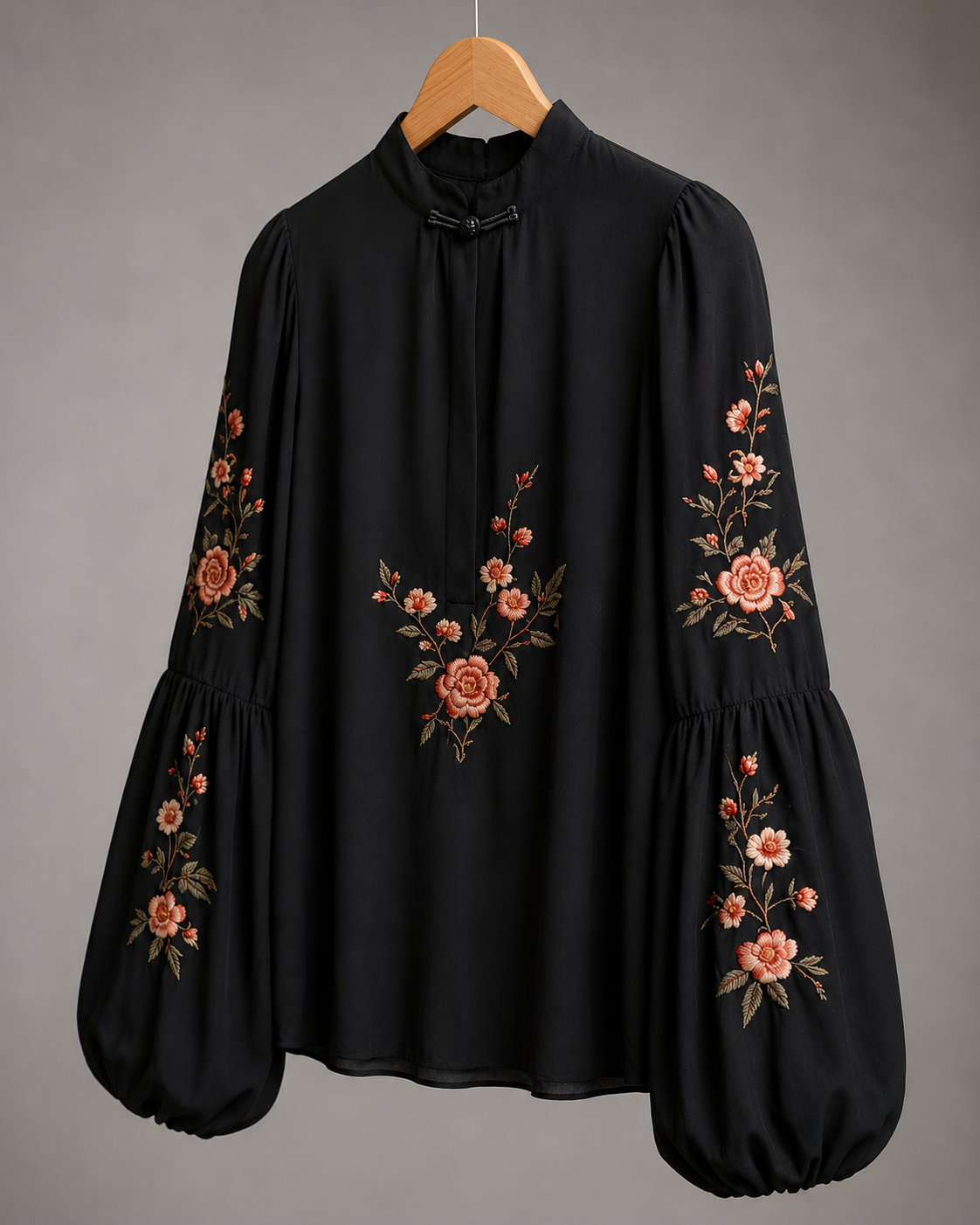 Bauernbluse mit Rüschenborte