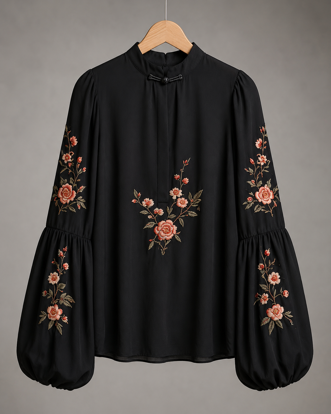 Bauernbluse mit Rüschenborte