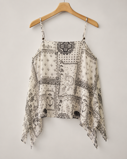Bluse mit Puffärmeln und eckigem Ausschnitt