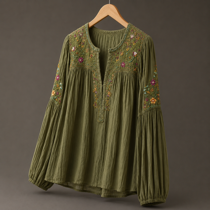 Bedruckte Wickelbluse