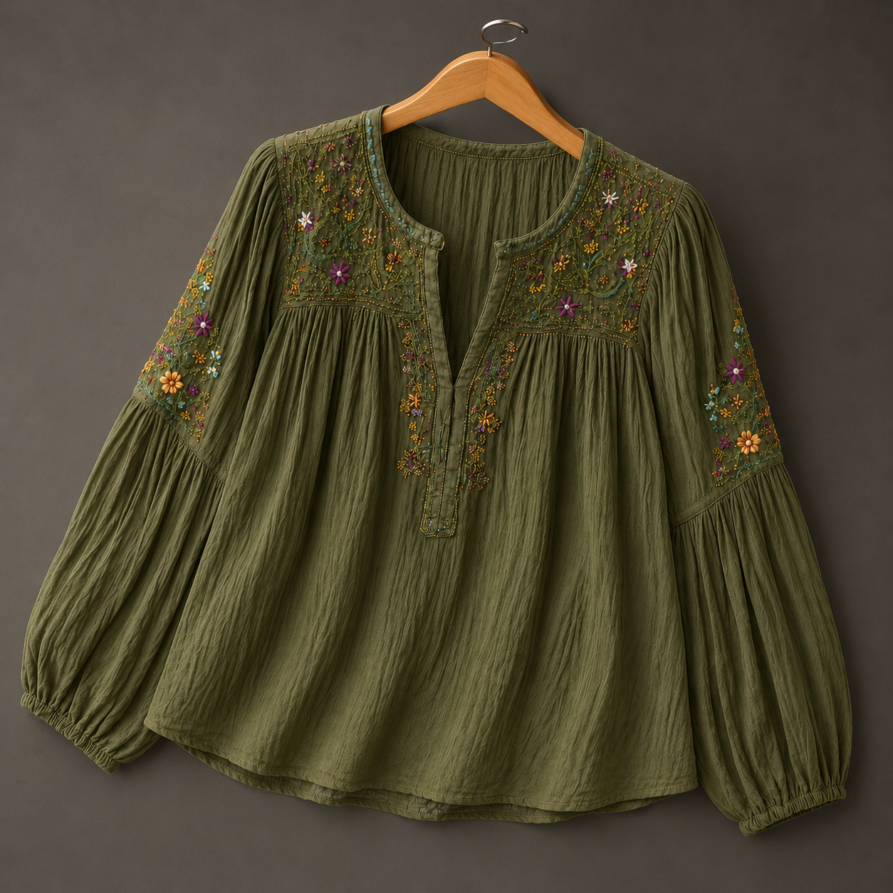 Bedruckte Wickelbluse