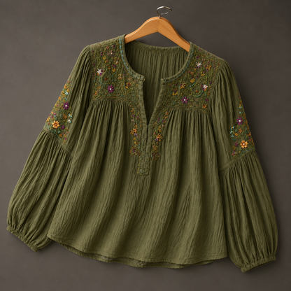 Bedruckte Wickelbluse