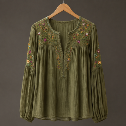 Bedruckte Wickelbluse